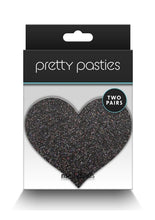 Load image into Gallery viewer, Pretty Pasties Glitter Hearts - Black/Gold
