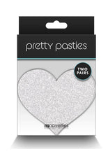 Load image into Gallery viewer, Pretty Pasties Glitter Hearts - Red/Silver
