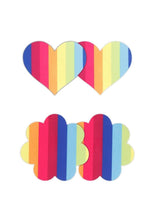 Load image into Gallery viewer, Pretty Pasties Pride Heart and Flower - Multicolor/Rainbow
