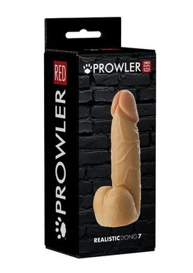 Prowler Dildo with Balls - Vanilla - 7in