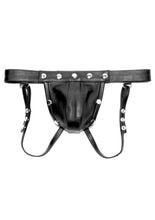 Load image into Gallery viewer, Prowler Red Leather Harness Jock - Black - Medium
