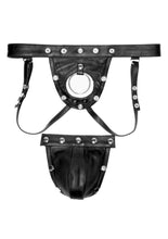 Load image into Gallery viewer, Prowler Red Leather Harness Jock - Black - Medium
