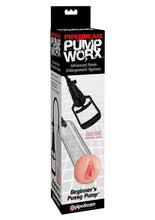 Load image into Gallery viewer, Pump Worx Beginner's Pussy Pump Advanced Penis Enlargement System - Clear/Vanilla
