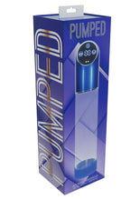 Load image into Gallery viewer, Pumped Automatic Waterproof Rechargeable Silicone Penis Pump - Blue/Metal
