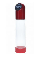 Load image into Gallery viewer, Pumped Automatic Waterproof Rechargeable Silicone Penis Pump - Metal/Red
