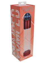 Load image into Gallery viewer, Pumped Automatic Waterproof Rechargeable Silicone Penis Pump - Metal/Red
