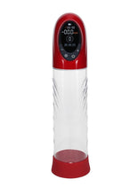 Load image into Gallery viewer, Pumped Cyberpulse 13 Function Automatic Rechargeable Penis Pump - Metallic - Red
