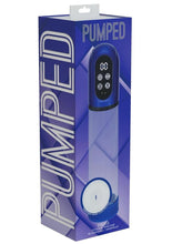 Load image into Gallery viewer, Pumped Engage 6 Function Automatic Rechargeable Penis Pump - Metallic - Blue

