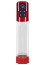 Load image into Gallery viewer, Pumped Megalift 6 Function Automatic Rechargeable Penis Pump - Metallic - Red
