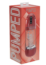 Load image into Gallery viewer, Pumped Sonicpull 10 Function Multimedia Enhanced Masturbator - Metallic - Red

