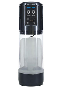 Pumped Ultralift 10 Function Rechargeable Masturbator - Grey/Gun Metal