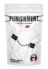 Load image into Gallery viewer, Punishment Crystal Detail Handcuffs - Black
