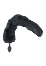 Load image into Gallery viewer, Punishment Fox Tail Silicone Butt Plug - Black
