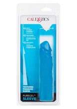 Load image into Gallery viewer, Puregel Textured Pleasure Penis Sleeve - Blue
