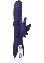 Load image into Gallery viewer, Put A Ring On It Rechargeable Silicone Vibrator with Sliding Shaft Ring - Purple
