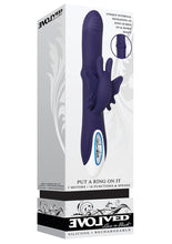 Load image into Gallery viewer, Put A Ring On It Rechargeable Silicone Vibrator with Sliding Shaft Ring - Purple
