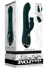 Load image into Gallery viewer, Rabbit Tap Tap Rechargeable Silicone Dual Vibrator - Green

