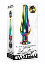 Load image into Gallery viewer, Rainbow Metal Anal Plug - Metal/Multicolor - Medium

