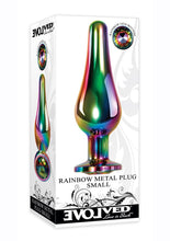 Load image into Gallery viewer, Rainbow Metal Anal Plug - Metal/Multicolor - Small
