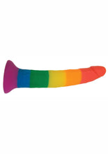 Load image into Gallery viewer, Rainbow Power Drive Strap-On Dildo with Harness - Multicolor - 7in

