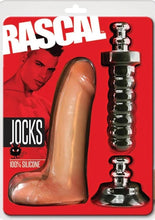 Load image into Gallery viewer, Rascal Jock Brent Silicone Cock Dildo with Silicone Handle and Suction Cup Base - Vanilla - 8in
