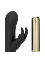 Load image into Gallery viewer, Raven Bunny Rechargeable Silicone Rabbit Vibrator - Black

