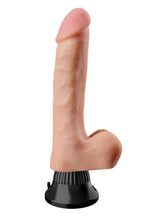 Load image into Gallery viewer, Real Feel Deluxe No. 1 Wallbanger Vibrating Dildo with Balls - Flesh/Vanilla - 6.5in
