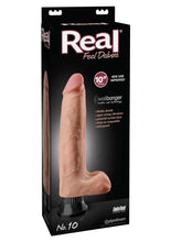 Load image into Gallery viewer, Real Feel Deluxe No. 10 Wallbanger Vibrating Dildo with Balls - Vanilla - 10in
