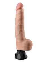 Load image into Gallery viewer, Real Feel Deluxe No. 6 Wallbanger Vibrating Dildo with Balls - Flesh/Vanilla - 8.5in
