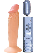 Load image into Gallery viewer, Real Skin All American Whoppers Vibrating Dildo - Flesh/Vanilla - 6in
