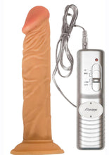 Load image into Gallery viewer, Real Skin All American Whoppers Vibrating Dildo - Flesh/Vanilla - 8in

