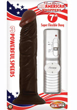 Load image into Gallery viewer, Real Skin All American Whoppers Vibrating Dildo Latin - Chocolate - 7in
