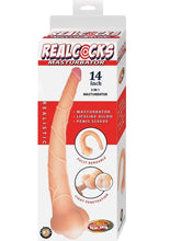 Load image into Gallery viewer, Realcocks 3 In 1 Masturbator - Vanilla - 14in
