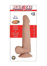 Load image into Gallery viewer, Realcocks Dual Layered #3 Bendable Dildo - Flesh/Vanilla - 7.5in
