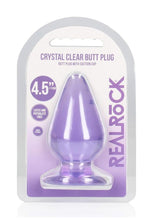 Load image into Gallery viewer, Realrock Crystal Clear Anal Plus - Clear/Purple - 4.5in
