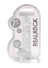 Load image into Gallery viewer, Realrock Crystal Clear Dildo with Balls - Clear - 7in
