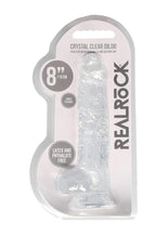 Load image into Gallery viewer, Realrock Crystal Clear Dildo with Balls - Clear - 8in
