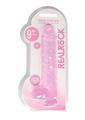 Load image into Gallery viewer, Realrock Crystal Clear Dildo with Balls - Pink - 9in
