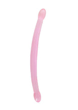 Load image into Gallery viewer, Realrock Crystal Clear Non Realistic Double Dildo - Clear/Pink - 17in
