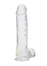 Load image into Gallery viewer, Realrock Crystal Clear Realistic Dildo with Balls - Clear - 10in
