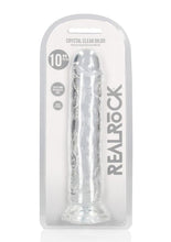 Load image into Gallery viewer, Realrock Crystal Clear Straight No Balls Dildo - Clear - 10in
