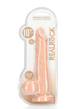 Load image into Gallery viewer, Realrock Skin Realistic Dildo with Balls - Vanilla - 10in
