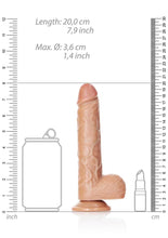 Load image into Gallery viewer, Realrock Straight Realistic Dildo with Balls and Suction Cup

