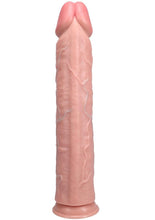 Load image into Gallery viewer, Realrock Ultra Realistic Skin Extra Large Straight Dildo with Suction Cup - Vanilla - 15in

