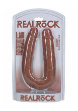 Load image into Gallery viewer, Realrock Ultra Realistic Skin U Shaped Double Dildo - Caramel - 9in
