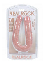 Load image into Gallery viewer, Realrock Ultra Realistic Skin U Shaped Double Dildo - Vanilla - 9in
