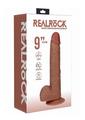 Load image into Gallery viewer, Realrock Vibrating Cock with Balls Regular Straight - Caramel - 9in
