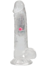 Load image into Gallery viewer, Realrock Vibrating Led Wireless Rechargeable Remote Control Cock with Balls - Clear - 7in
