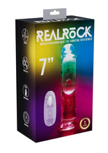 Load image into Gallery viewer, Realrock Vibrating Led Wireless Rechargeable Remote Control Straight Cock - Clear - 7in

