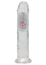 Load image into Gallery viewer, Realrock Vibrating Led Wireless Rechargeable Remote Control Straight Cock - Clear - 7in
